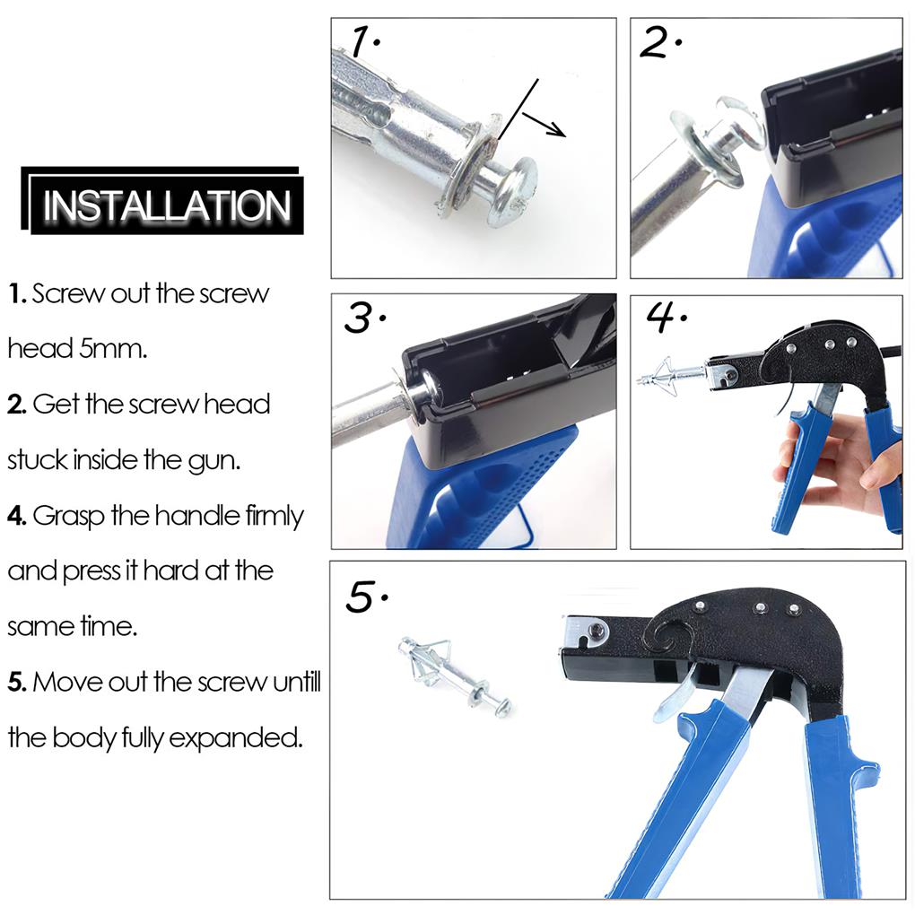 42 Pieces Expansion Screw Bolts with 6 Size Hollow Drive Wall Anchor Screws Assortment Kit Home Improvement Drywall Lamp