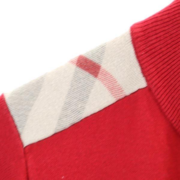 Burberry Sanyo Shokai Вязаная куртка на молнии с длинным рукавом 10Y 140 Красная серия Детская Б/У