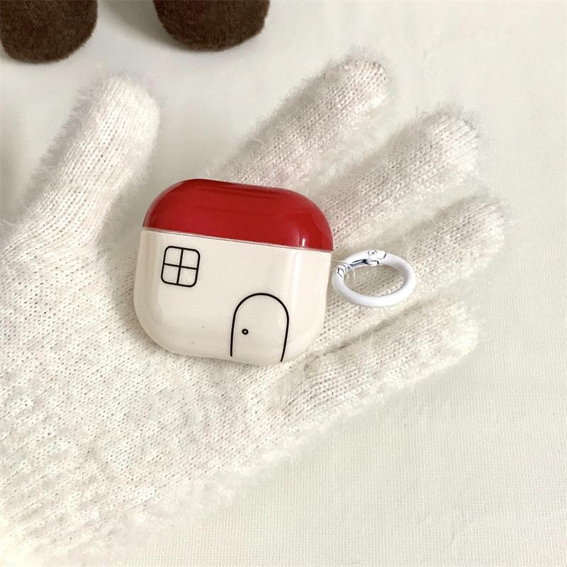 Minimalist line house puppy pendant for AirPods 1 /1 earphone protective case 1pro second and third generation new models