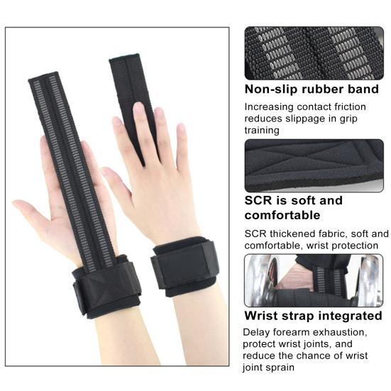 2Pcs Weightlifting Pressure Wrist Guard Strap Adjustable Hard Pull Lifting Wrist Strap Grips Band Strength Training Deadlift Grip