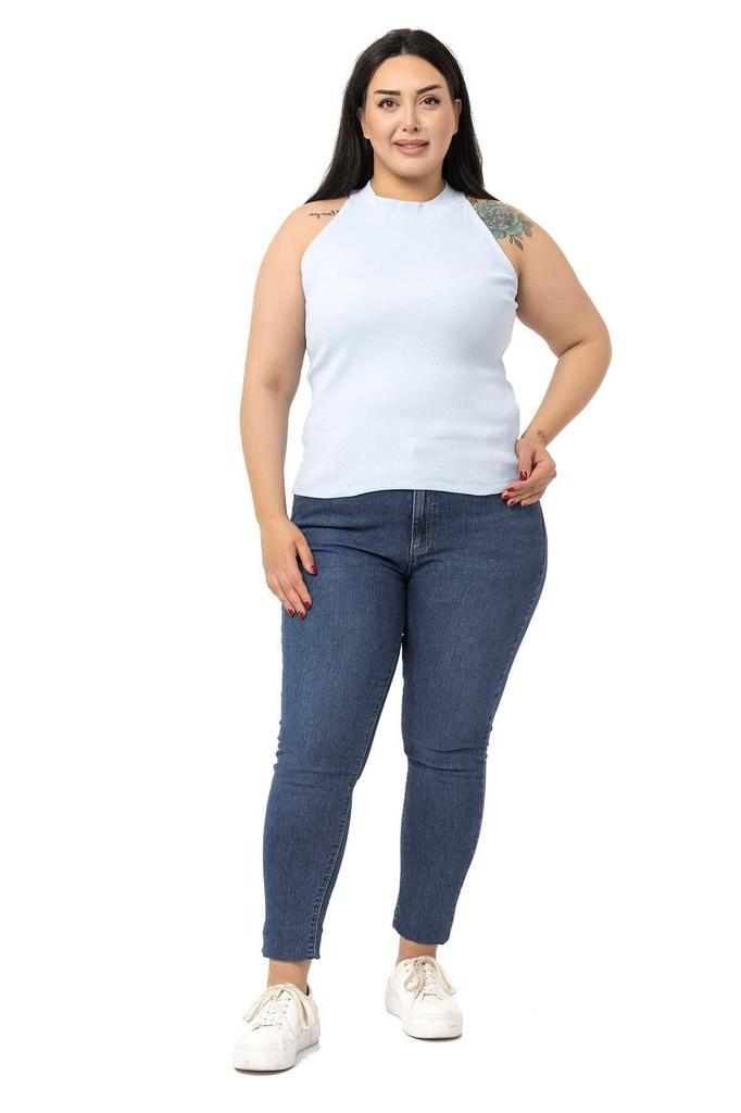 Женский стиль, большой размер, боди, большие размеры, воротник с лямкой на шее, полуводолазка, ребристая камзол, зеленое боди