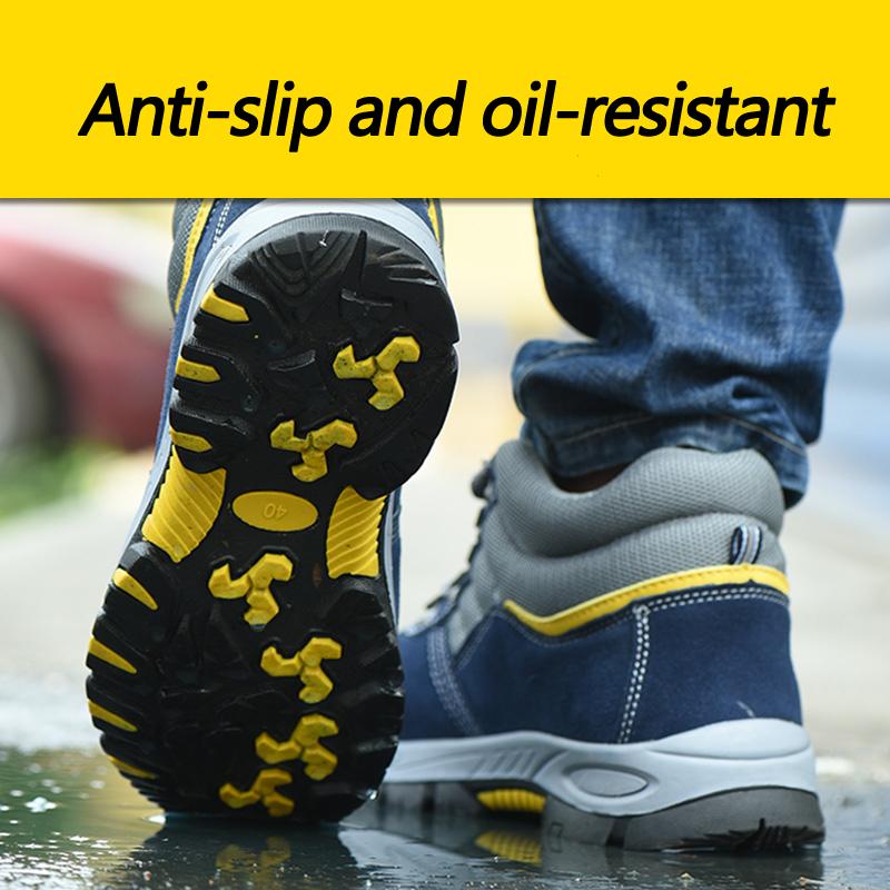 Осенне-зимние высокие защитные ботинки для мужчин, рабочие ботинки с защитой от ожогов, ботинки со стальным носком, защитные ботинки для строительства, устойчивые к проколам