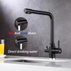 ULA Filtered Kitchen Faucets Hot and Cold Drinking Water 3-ways Filter Kitchen Sink Mixer 360 Rotation Taps