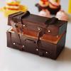 1/12 Dollhouse Miniature Vintage Leather Wood Suitcase Mini Luggage Box