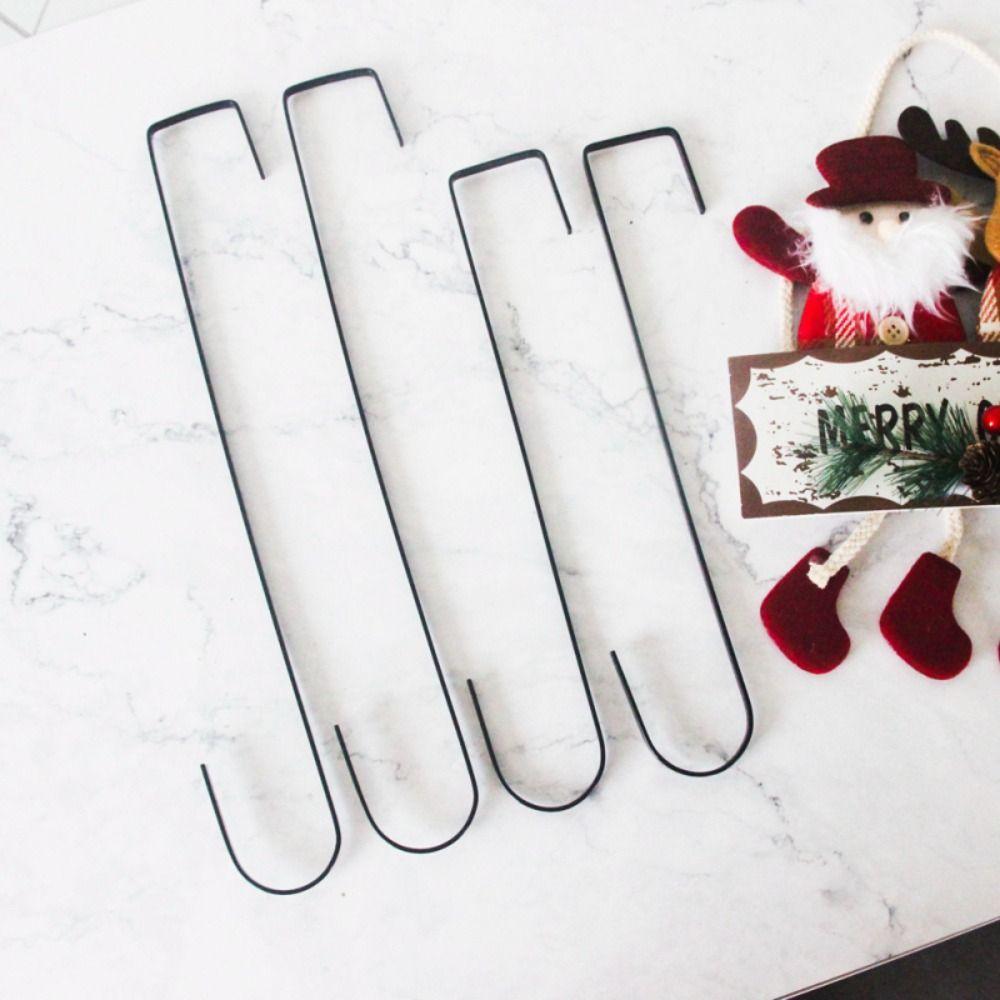 12/15-дюймовый венок, металлический крючок, углеродистая сталь, вешалка для цветочного венка, одинарный крючок, орнамент, Рождество