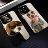 P-Pet P-Щенок Собака Милый Чехол Для Телефона Для iPhone17,16,15,14,13,12,11,Pro,MAX Белый Матовый Ударопрочный Чехол