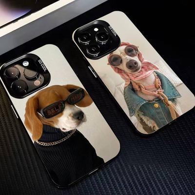 P-Pet P-Щенок Собака Милый Чехол Для Телефона Для iPhone17,16,15,14,13,12,11,Pro,MAX Белый Матовый Ударопрочный Чехол