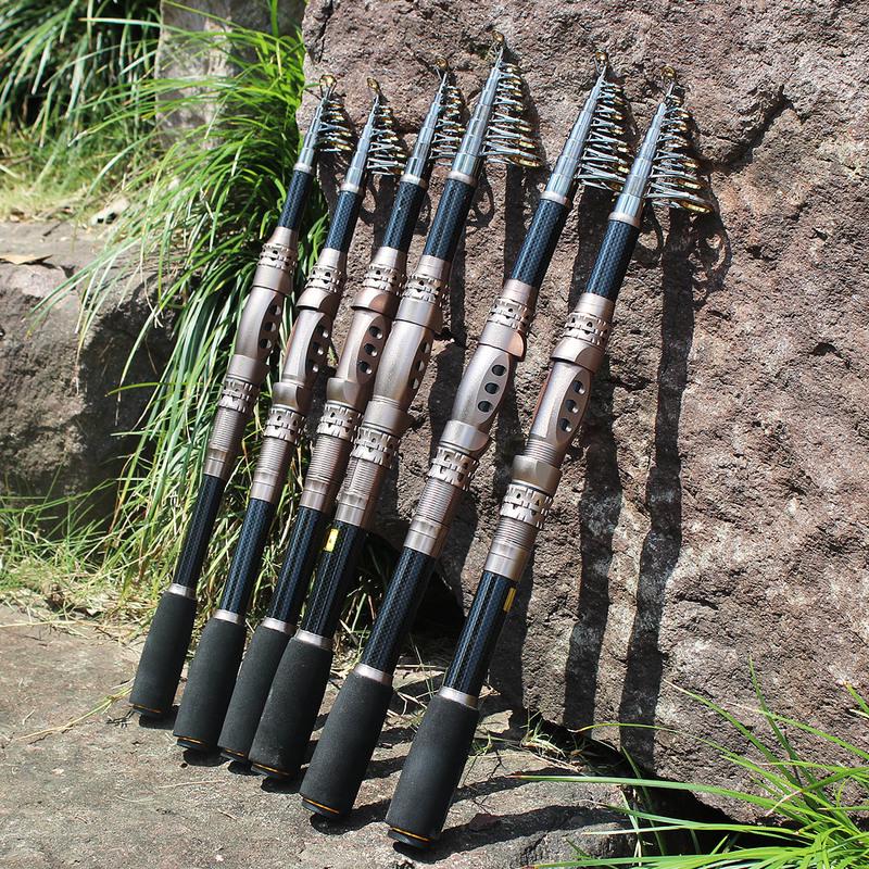 Удочки Телескопическая Углеродная Удочка Портативная Дорожная Спиннинговая Удочка