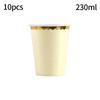10pcs/set Disposable Birthday Tableware Cup Paper Plate Straws Birthday Party Wedding Decoration Kids Baby Shower Party Supplies
