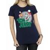 Tom And Jerry Womens/Ladies Christmas Greetings Cotton T-Shirt
