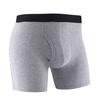 Мужское боксерское нижнее белье со средней посадкой, эластичным поясом, U-образным гульфиком, шорты-брифы с контрастным поясом, трусы с открытым передом