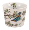 Kutani Ware Iwataya Soba Choko (cup) with Kingfisher Design, K9-399