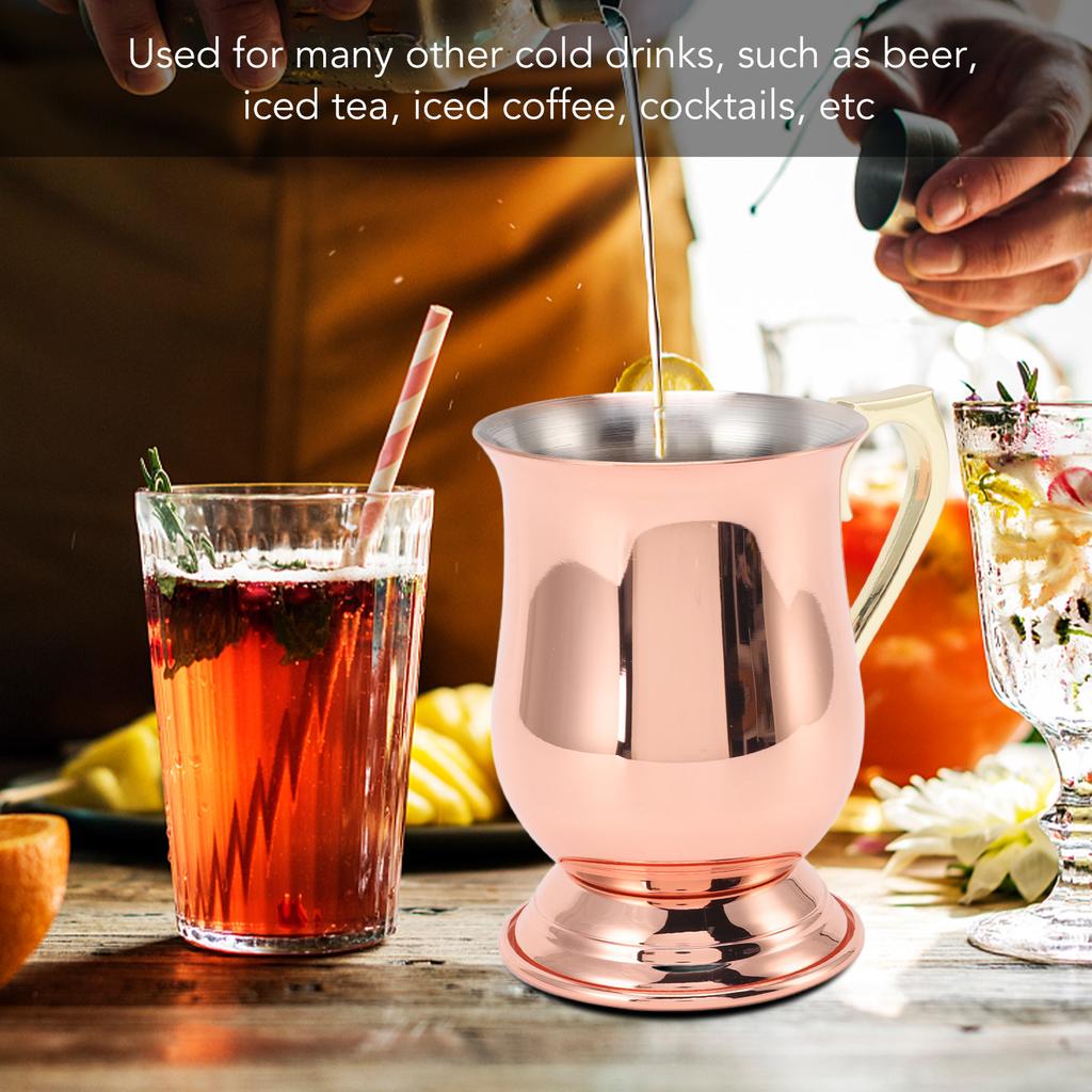 Кружка для коктейлей Moscow Mule из нержавеющей стали, устойчивая к ржавчине, многофункциональная посуда для коктейлей, пива, холодного чая и кофе со льдом