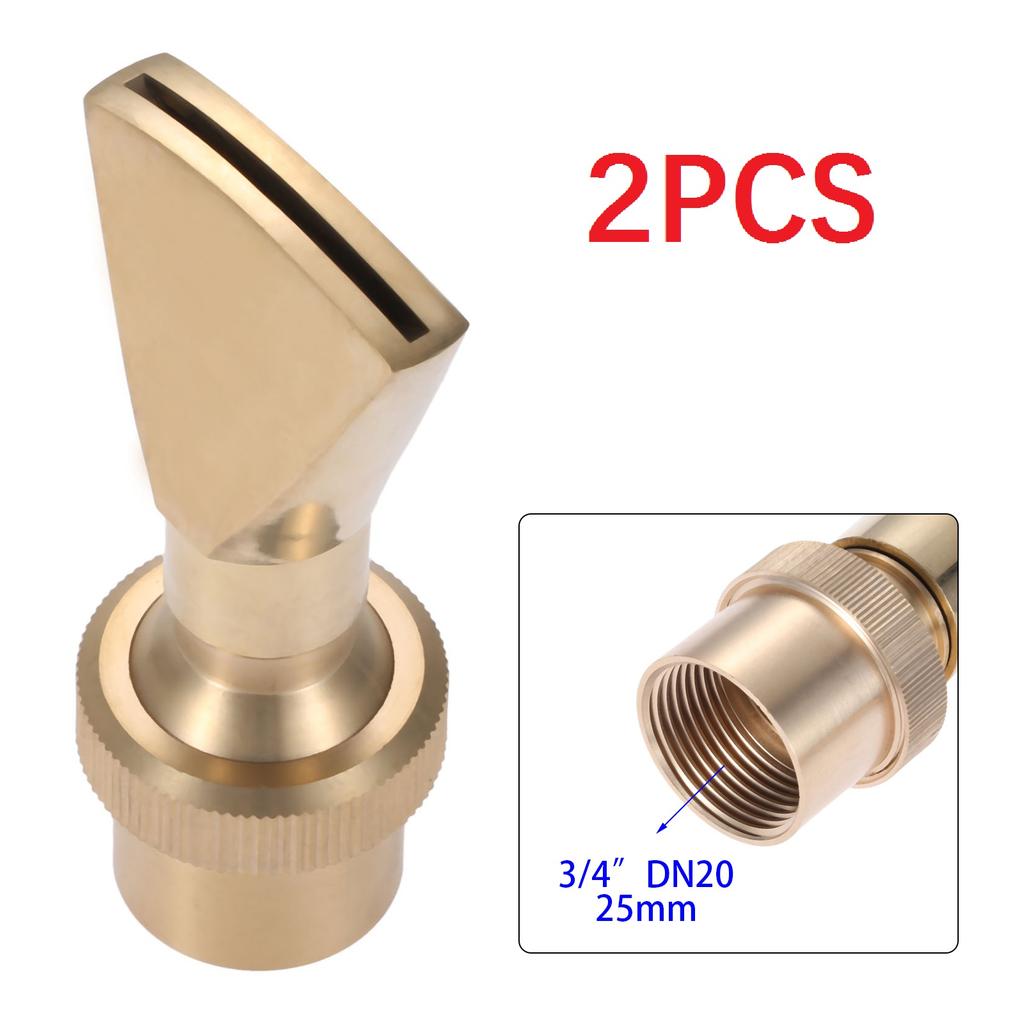 1/2PCS Brass Fountain Nozzles DN15 DN20 DN25 1/2" 3/4" 1" Fan-shaped Water Flow Flat Duck-Bill Head Sprinkler Spray Heads Garden