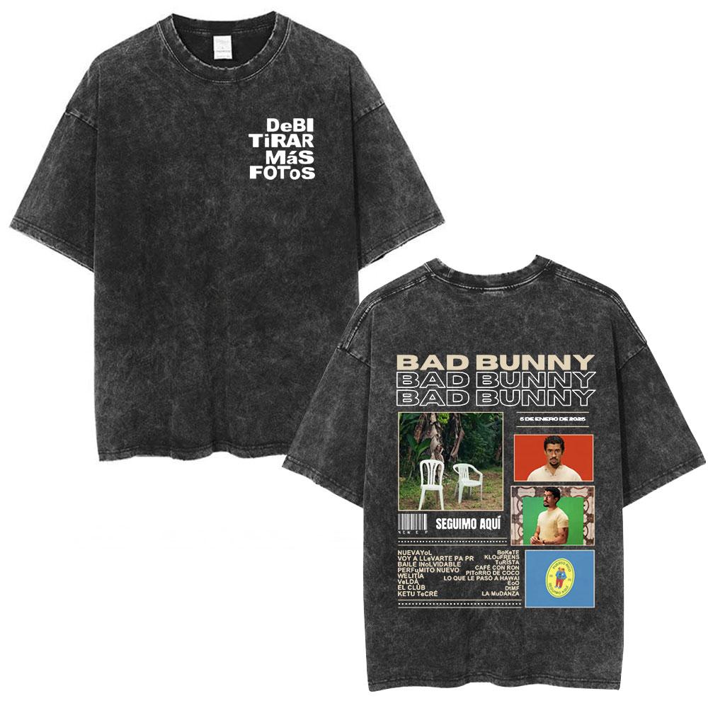 Я люблю футболки с лягушкой кончо Деб Тирар Мс Фотографии Футболка Bad Bunny Se Gu Mo AQu Футболка DTMF Хлопок Высокое Качество Мужская Футболка