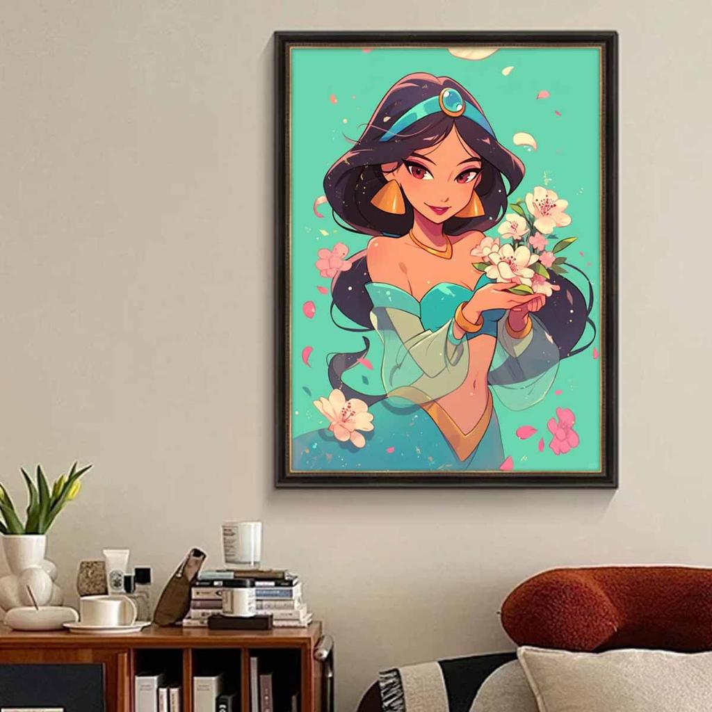 DIY Diamond Painting Princess Aladdin Cross Stitch Kit Mosaic Art Diamond Painting Full Circle Diamond Home Decoration