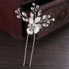 Rhinestone Crystal Flower Hairpins Hair Jewelry Vine Hair Pin  Graduation Ceremonies