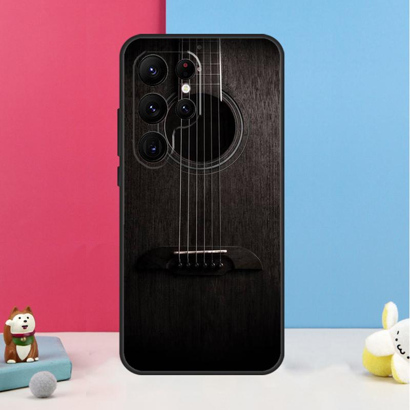Винтажный Чехол с Музыкальными Гитарами для Samsung Galaxy S23 Ultra S24 S22 Note 20 10 Plus S8 S9 S10 S21 S20 FE Задняя Крышка