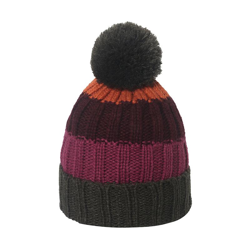 Зимняя шапка мужская осенне-зимняя новая цветная полосатая шерстяная шапка флисовая утолщенная лыжная шапка вязаная шапка мужская