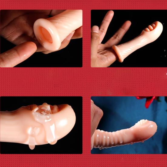 Палец-кроватка с низким уровнем шума, множественная стимуляция, TPE, массажер для пальцев клитора для пар