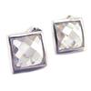 [E9068] - Silver Earrings 'Linda' Silver White - 10x10 Mm