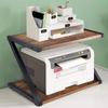 Printer Copier Stand Storage Shelf Rustic Bookshelf Heavy Duty Rack Sturdy Wood for Home Small Space Tabletop Office Scanner