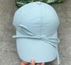 Bow quick-drying baseball cap women's summer versatile wide brim big head circumference showing face small peaked cap big face hat tide