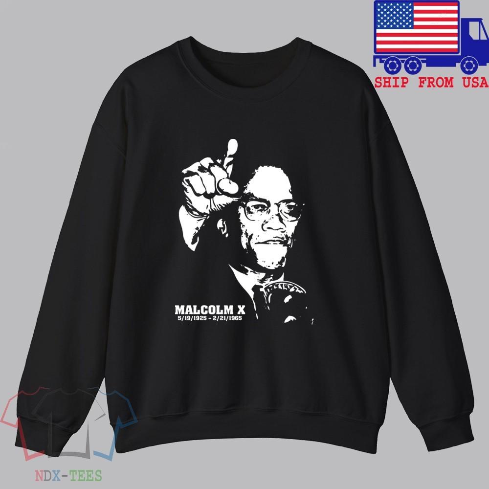 Malcolm X Black Panther Men#039;s Black Size S to 3XL Unisex T-Shirt