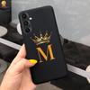 Для Samsung Galaxy A34 A 34 5G Чехол Роскошный Милый 26 Букв Цветы Корона Силиконовая Задняя Крышка Для Samsung A34 A 34 5G Чехол для Телефона