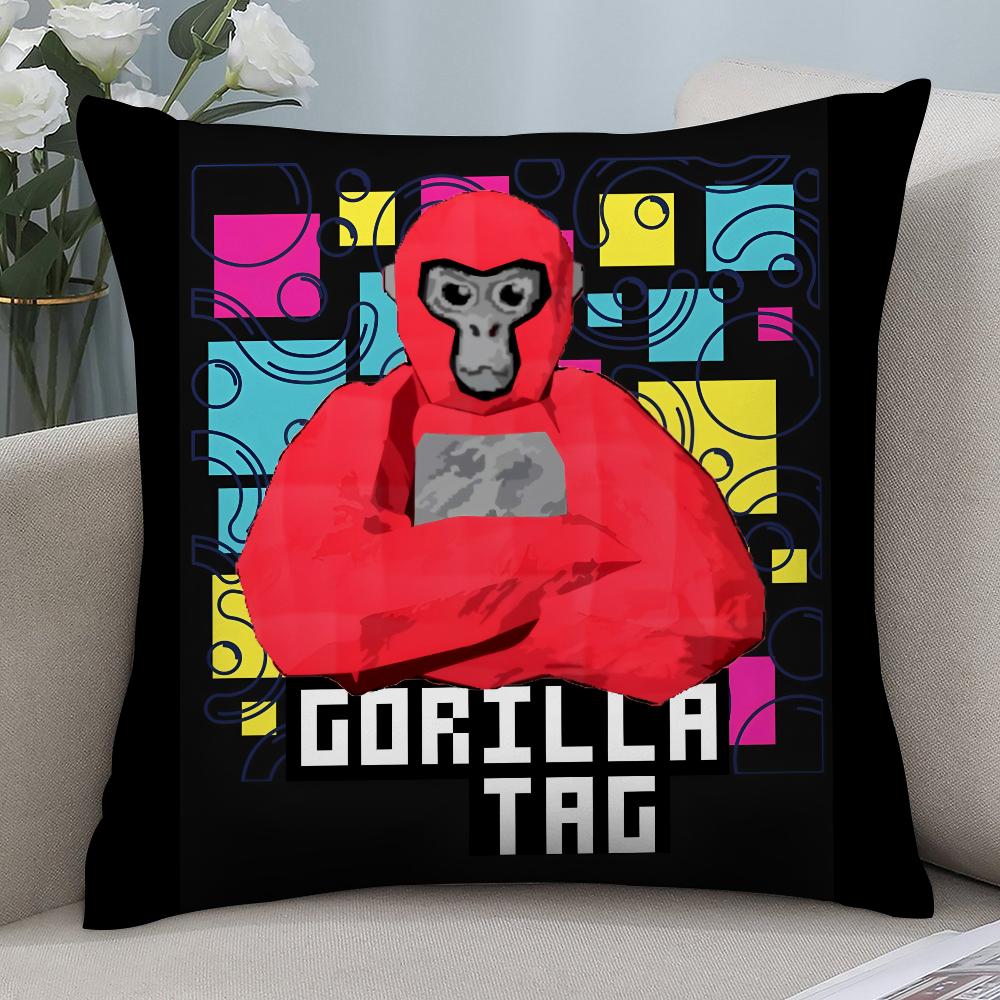 Крутая наволочка с принтом G-Gorilla Tag, короткая плюшевая наволочка, декоративная подушка для дивана, подарок для дома, двусторонний принт, чехол для подушки
