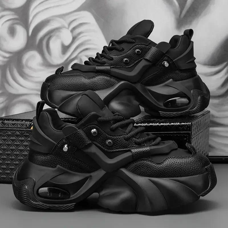 Дизайнерская мужская обувь, модные массивные кроссовки, увеличивающие рост, повседневная обувь на платформе для мужчин, спортивная обувь на шнуровке, теннисные туфли для мужчин