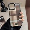 Чехол для мобильного телефона Apple 16 17pro Max в средневековом стиле, клетчатый, кожаный 15 для IPhone13 Maillard