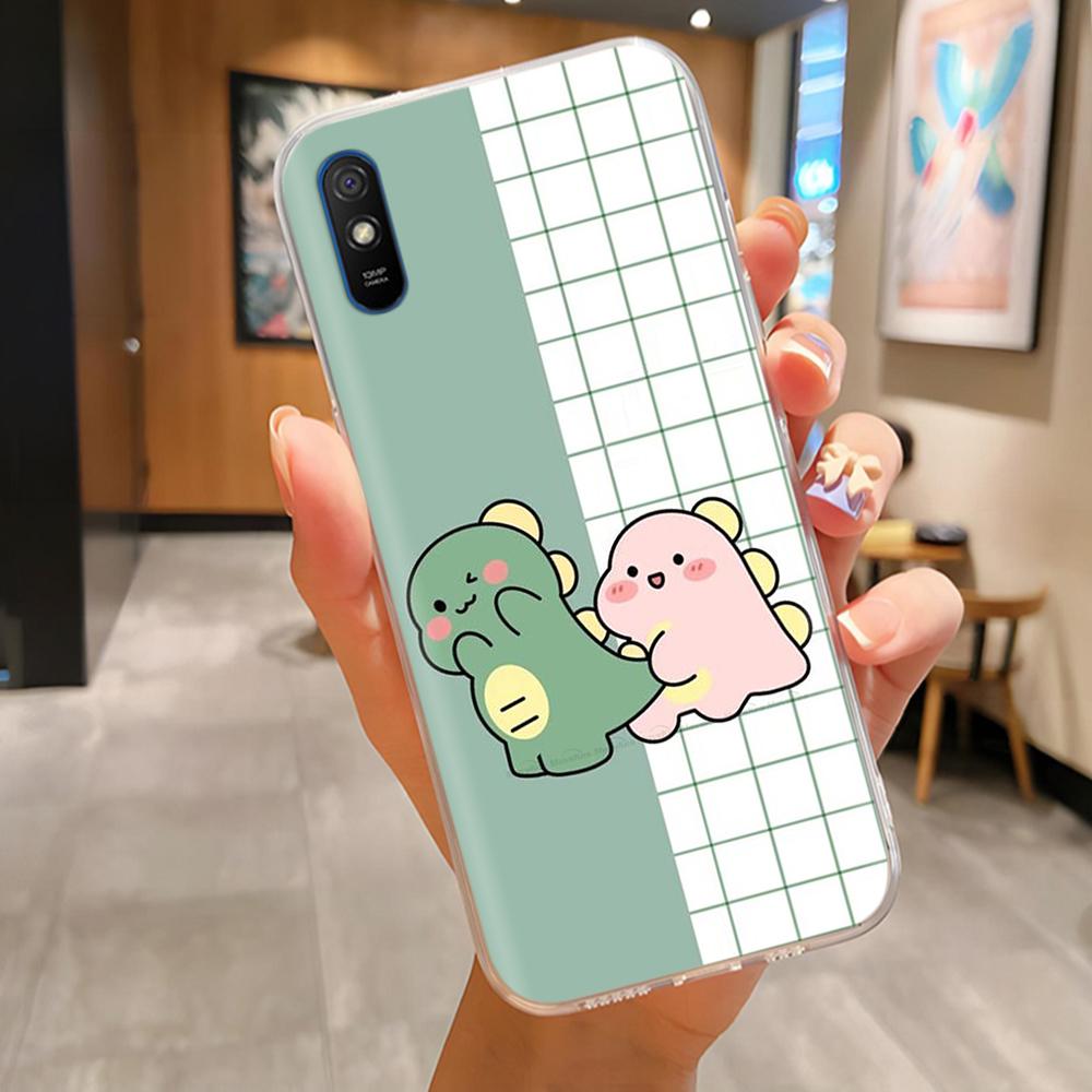 Чехол для Redmi 9A Милый корпус Для телефона Redmi 9AT Чехол для телефона Прекрасный мультяшный Мягкий ТПУ Прозрачный силиконовый бампер Для Xiaomi Redmi 9A