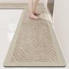 Kitchen Floor Mat Non-Slip Oil-Proof Waterproof Carpet Simplicity Solid Color Pattern Rug Long Size Home Decor Mats