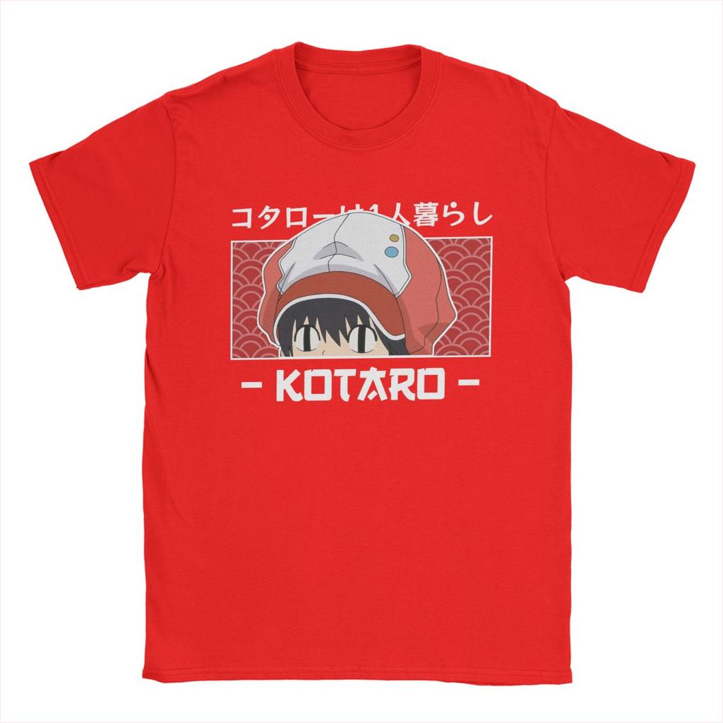 Смешные футболки Kotaro Lives Alone для мужчин, хлопковая футболка с круглым вырезом, футболка с коротким рукавом в стиле аниме, новое поступление, топы