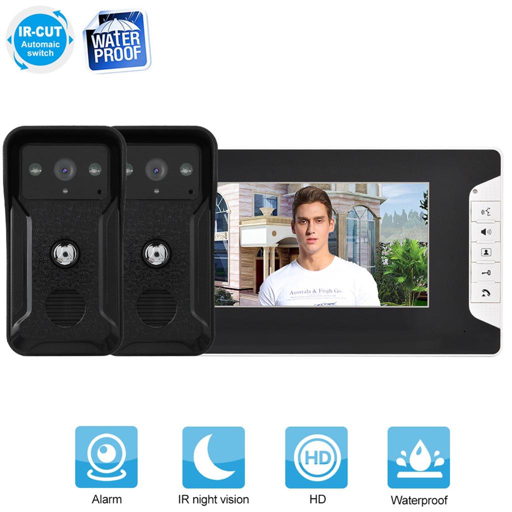 7" проводной видеодомофон домофон ночного видения интеллектуальный комплект дверного звонка безопасности