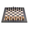 Luxury Wooden Chess Set with Maple Wood Marquetry (Black/Natural) 40 CM X 40 CM with Carved Pieces In Varnished Wood