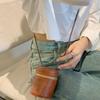 Простой кожаный кошелек на молнии Мини Многофункциональная сумка-ведерко для хранения помады Сумка-клатч Сумка для косметики Женская
