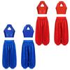 Girls Belly Dance Top Sleeveless Mock Neck Keyhole Back Sequin Crop Top with Satin Wide Leg Bloomers