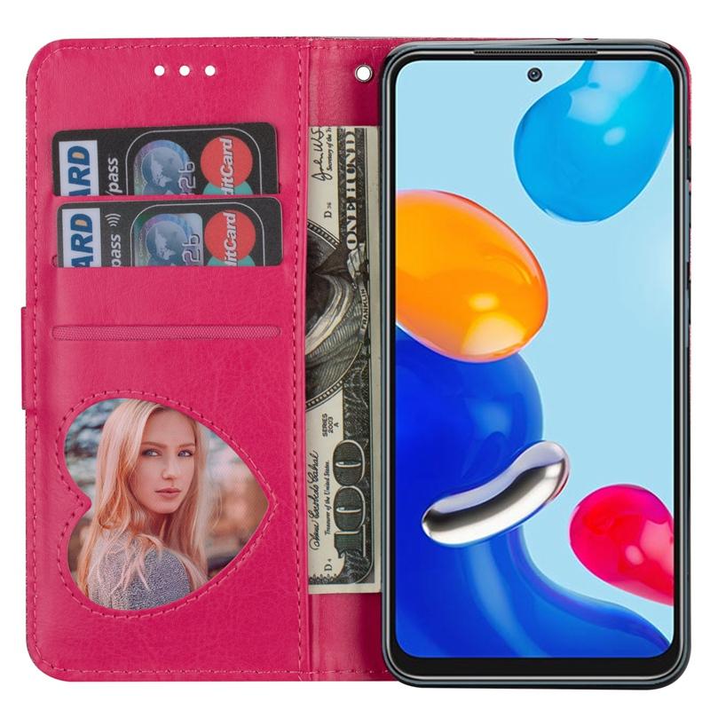 Exquisite Shinning Sequin Zipper Wallet Case for iPhone Samsung Xiaomi Huawei Google Cute Love Heart Photo Frame Flip Covers with Hand-strap