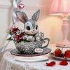 Пасхальный кролик акриловая настольная табличка 2D плоские яйца цветок кролик украшение дом гостиная День святого Валентина праздничная вечеринка настольное украшение