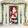 Рождественская накладка на дверь Санта-Клаус/Рождественская елка/Снеговик, подвесной баннер на дверь, декор для украшения входной двери