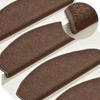 VidaXL Stair Carpet 15 Pieces 65 X 24 X 4 Cm Brown Semicircular Large 322367
