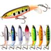 1Pcs 9cm/13g Top Water Popper Fishing Lure Artificial Hard Bait 3D Eyes Lures Soft Rotating Tail Wobblers Fishing Tackle Pesca