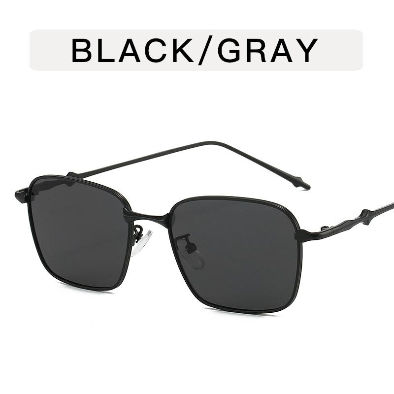 Солнцезащитные очки в корейском стиле для женщин, квадратной формы, с оправой из сплава, солнцезащитные очки для мужчин, крутые, стильные, для путешествий, женские солнцезащитные очки