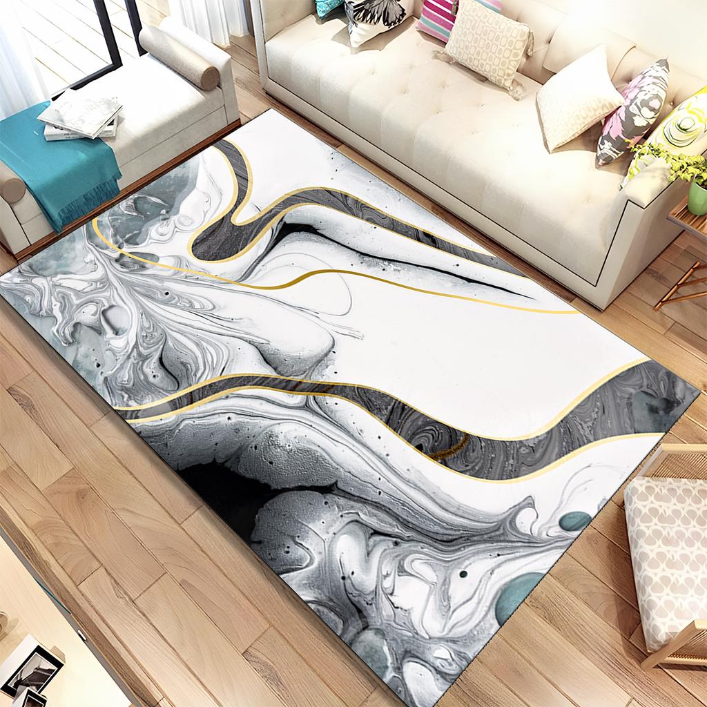 Цвет золотого скандинавского мрамора, великолепный коврик, большой ковер, ковер для дома, гостиной, спальни, дивана, коврик для двери, декор, нескользящий напольный коврик