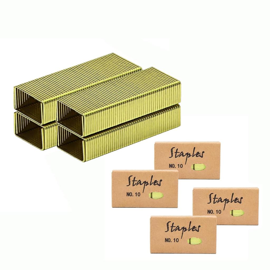 NatSumeBasics Colorful #10 Staples Colored Staple for Mini Stapler, 4000 Metallic No. 10 Staples, Smaller Than Standard Staple (Assorted)