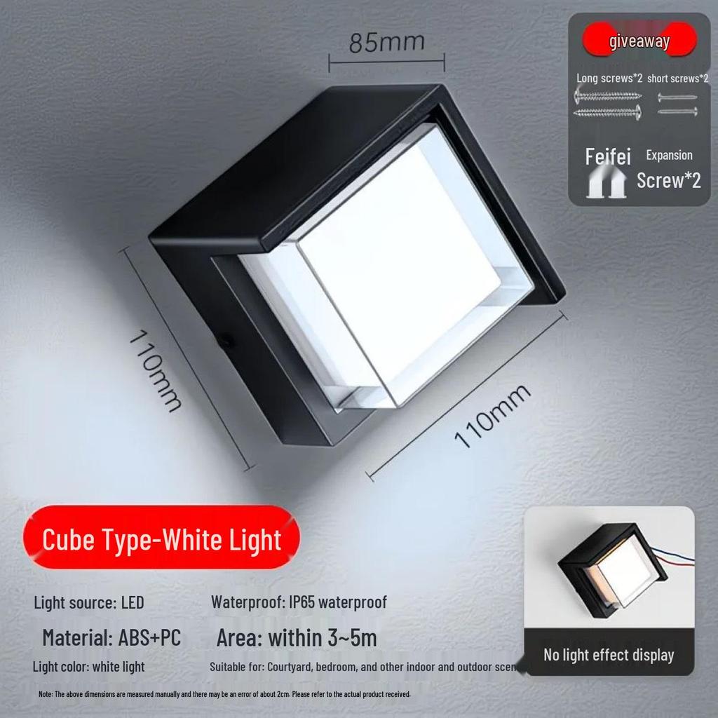 Waterproof LED Outdoor Wall Light for Hotel, Stairwell, Villa, Balcony, Garden, or Corridor.