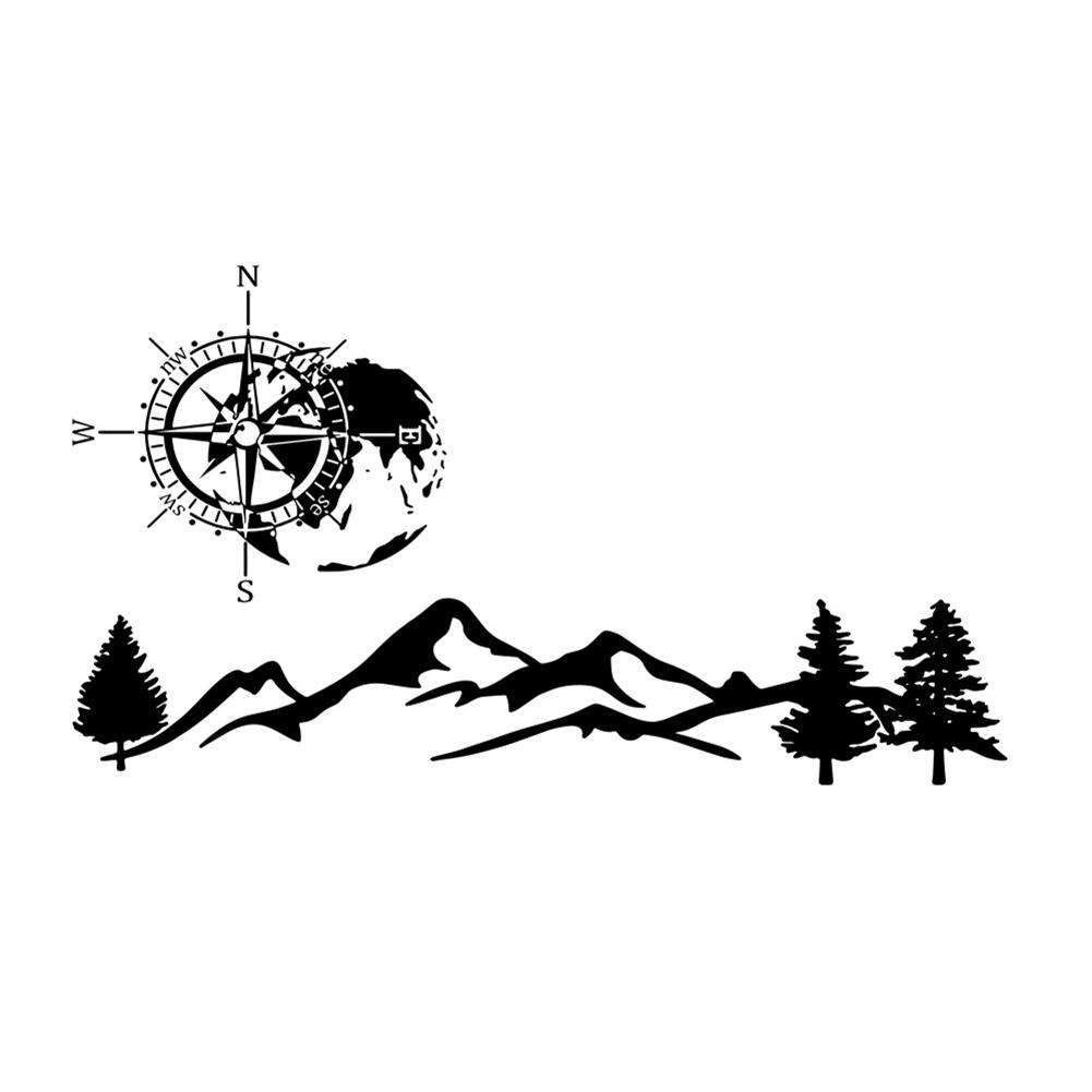 2шт наклейки аксессуары черный автомобиль стикер компас