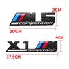 NTSM5 Glossy Black COMPETITION Bar Underlined Emblem For BMW Thunder Edition M1 M2 M3 M4 M5 M6 M7 M8 X3M X4M X5M X6M Car Trunk Sticker